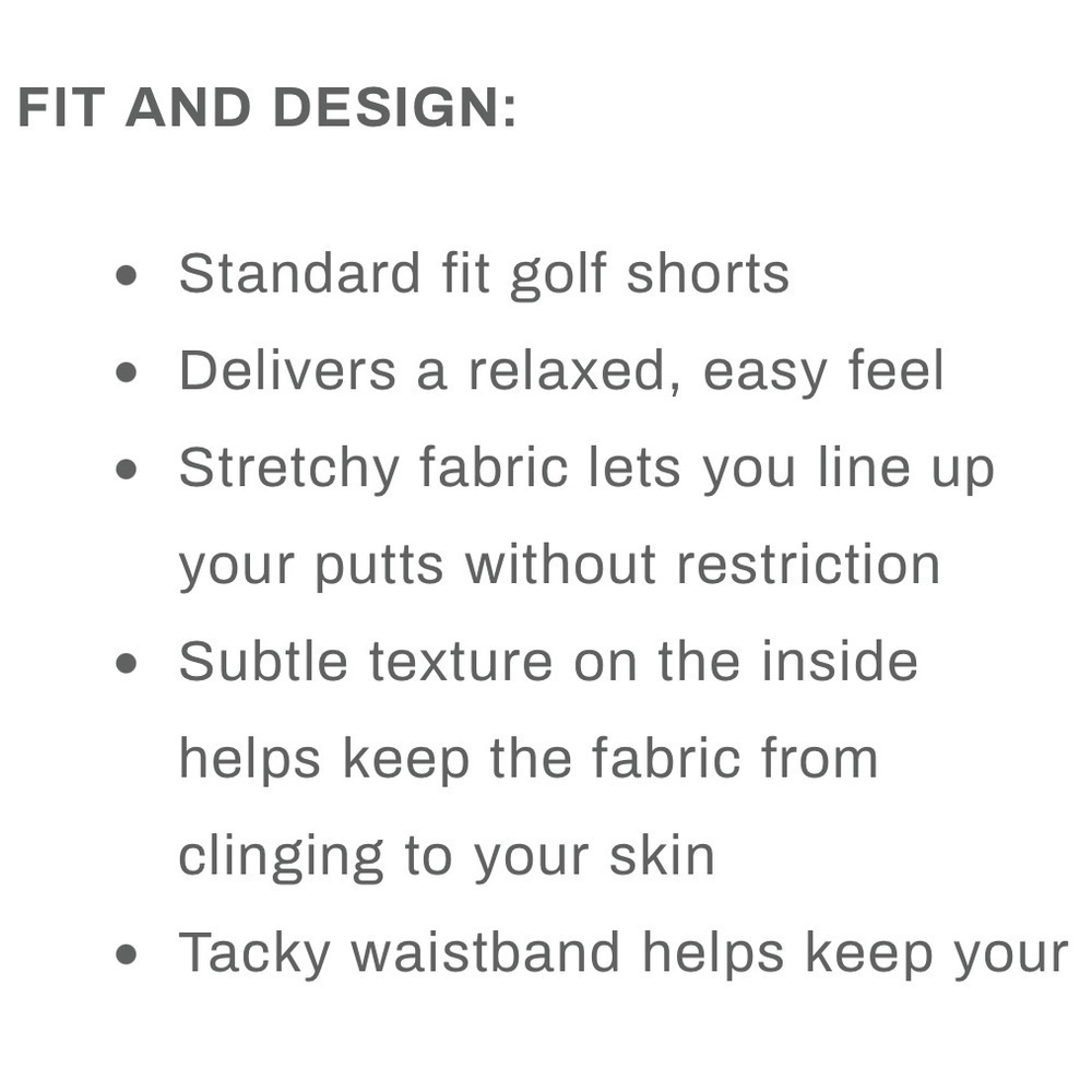 NIKE GOLF DRI-FIT HYRID 10.5 STRETCHY FIT TACKY WAISTBAND TAN GOLF SHORTS 32 - Picture 5 of 7